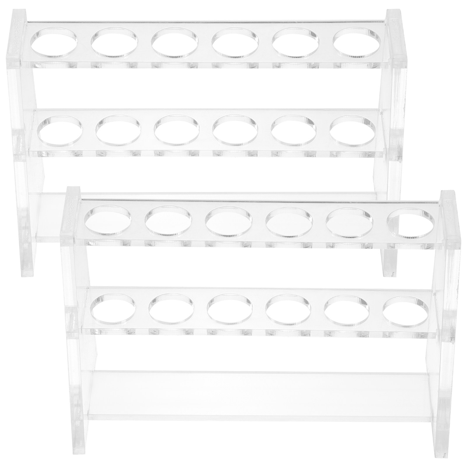 Science Experiment - 2Pcs Clear Acrylic Test Tube Rack