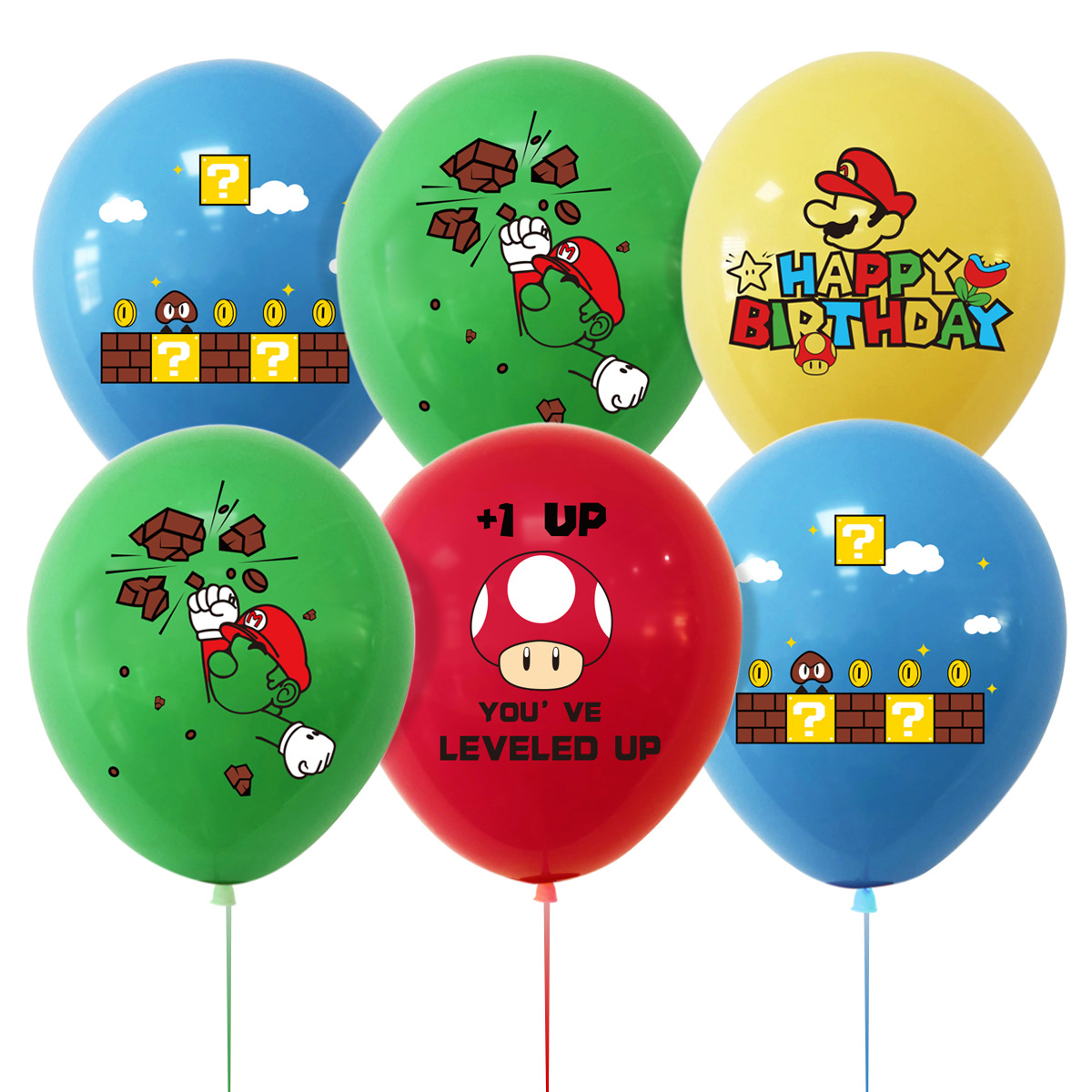 Science Of Happiness - Mario Luigi Peach Princess Balloon Set