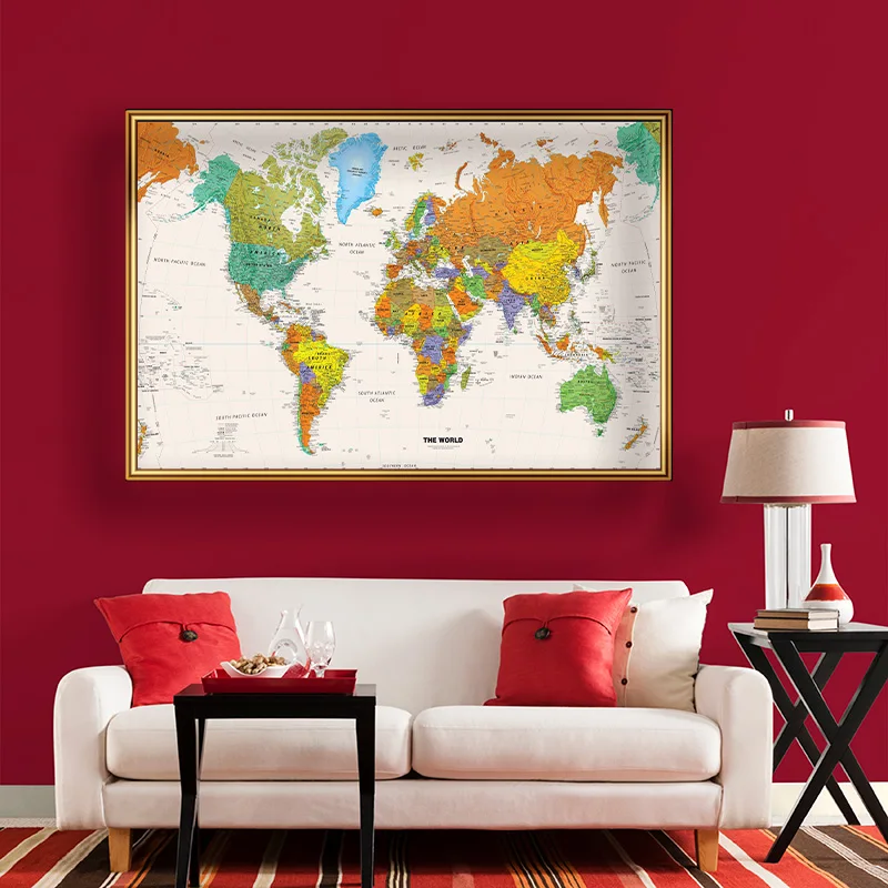 150x100cm World Map Poster Non - đánh giá và giá Star Map Poster