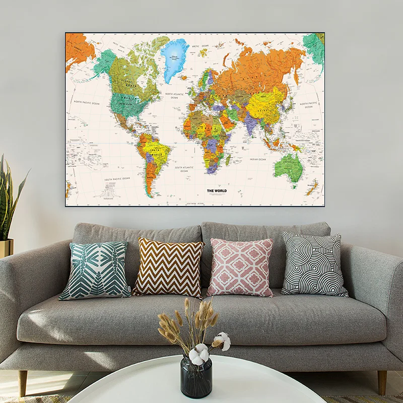 150x100cm World Map Poster Non - đánh giá và giá Star Map Poster