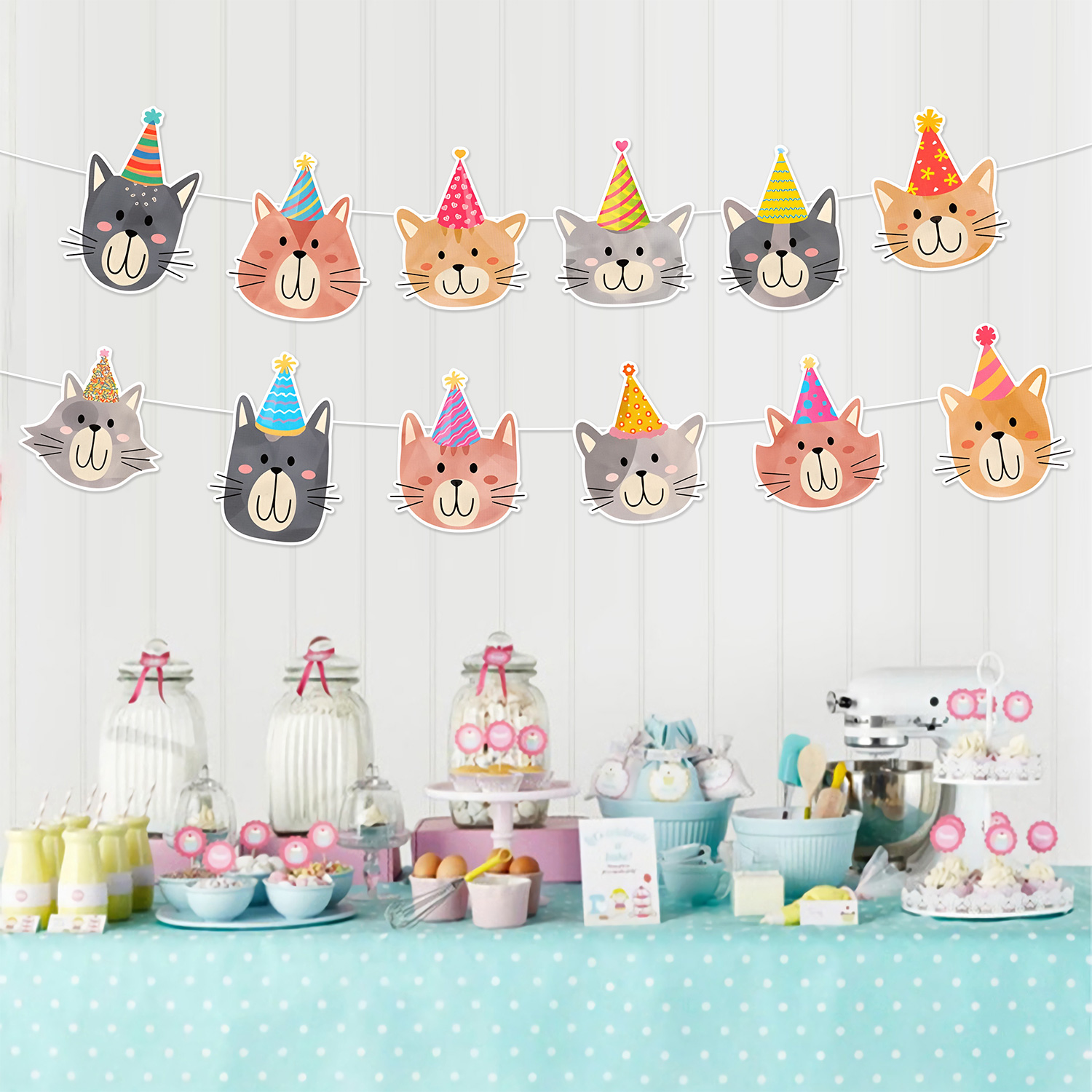 Cute Cartoon Pet Cat Party Fla - đánh giá và giá Science Of Happiness