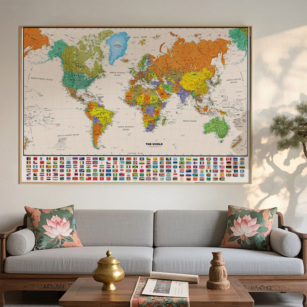 100*70cm World Map Classic Edi - đánh giá và giá Star Map Poster
