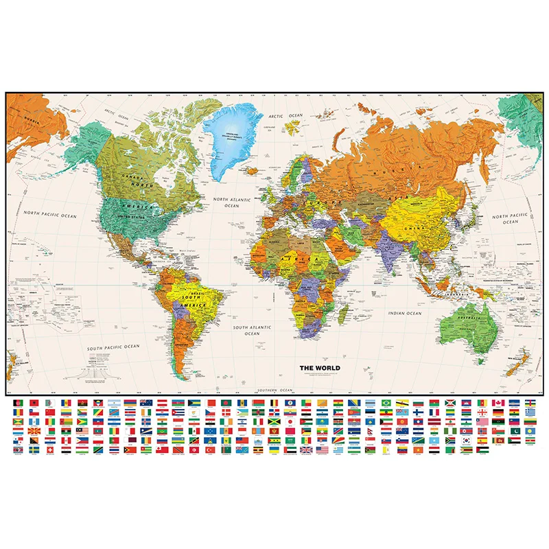 100*70cm World Map Classic Edi - đánh giá và giá Star Map Poster