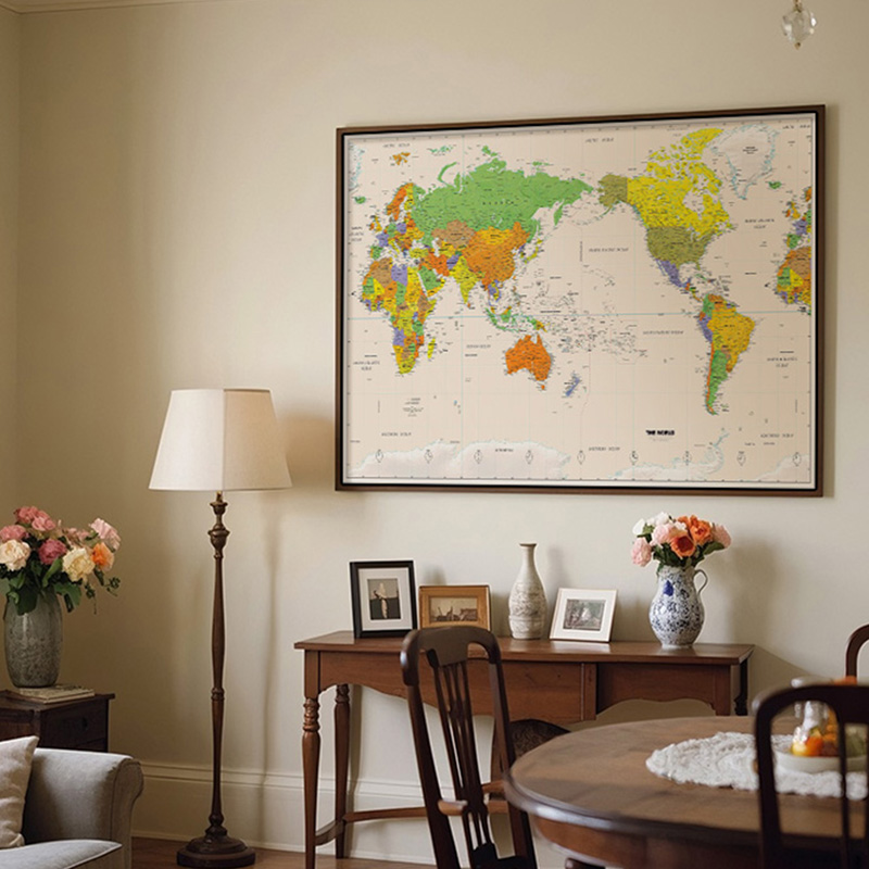 Wall Map,Polyester,World Map W - đánh giá và giá Star Map Poster
