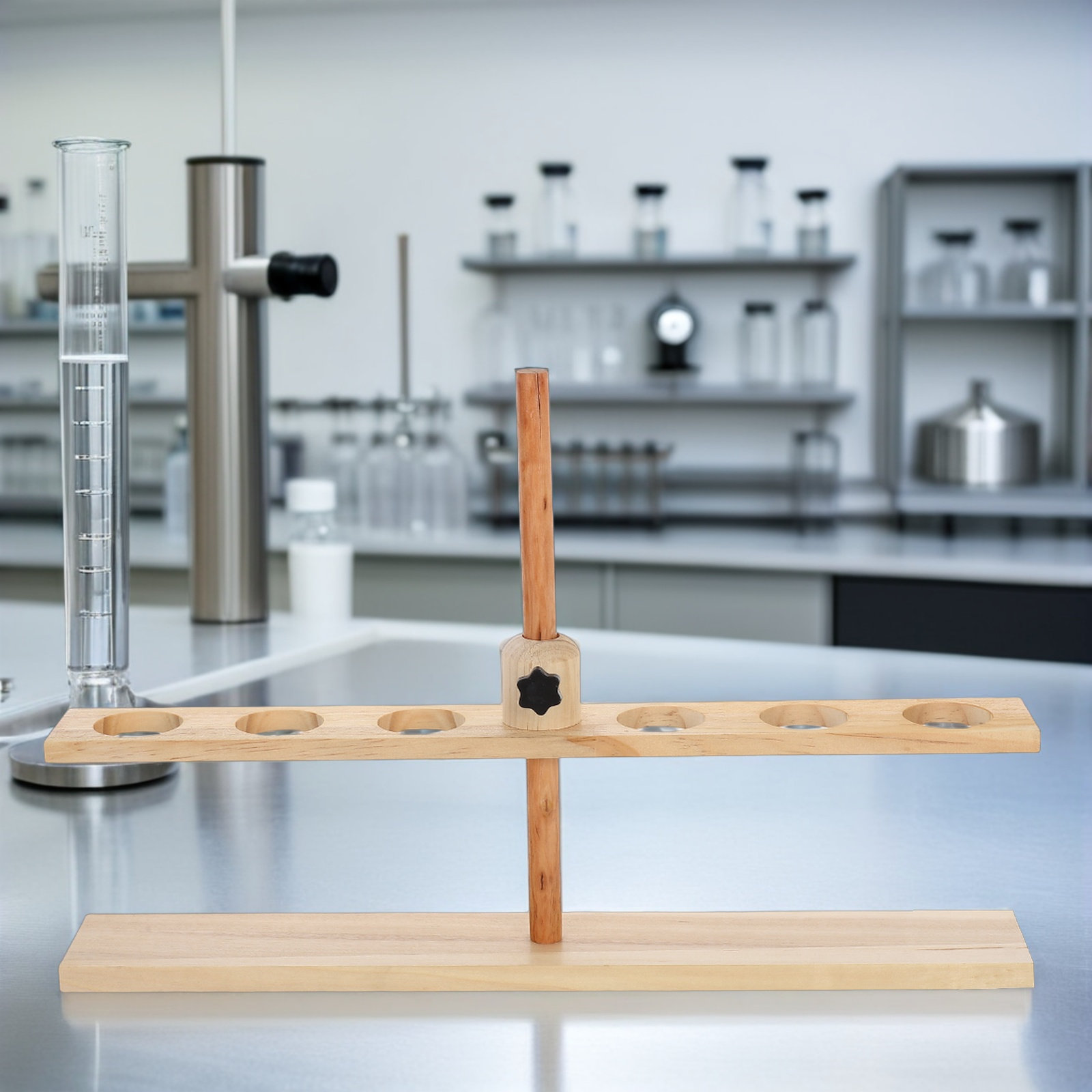 6 Hole Wooden Funnel Stand Adj - đánh giá và giá Science Experiment